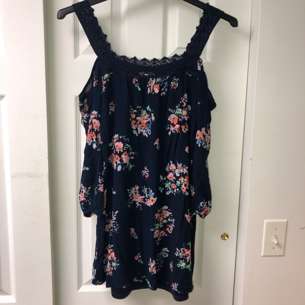 Floral Peakaboo shoulder sundress